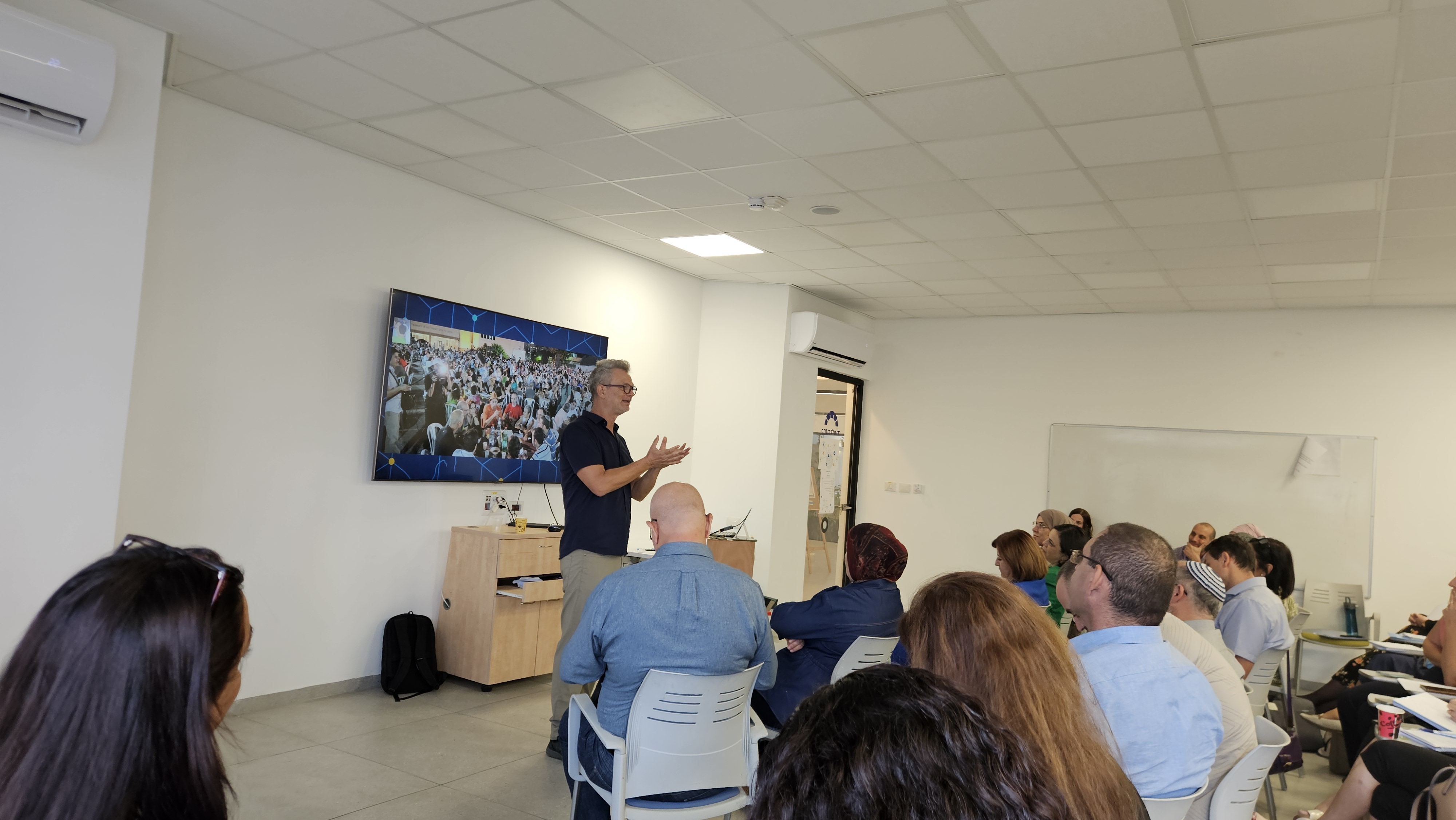 Danny presenting to a group